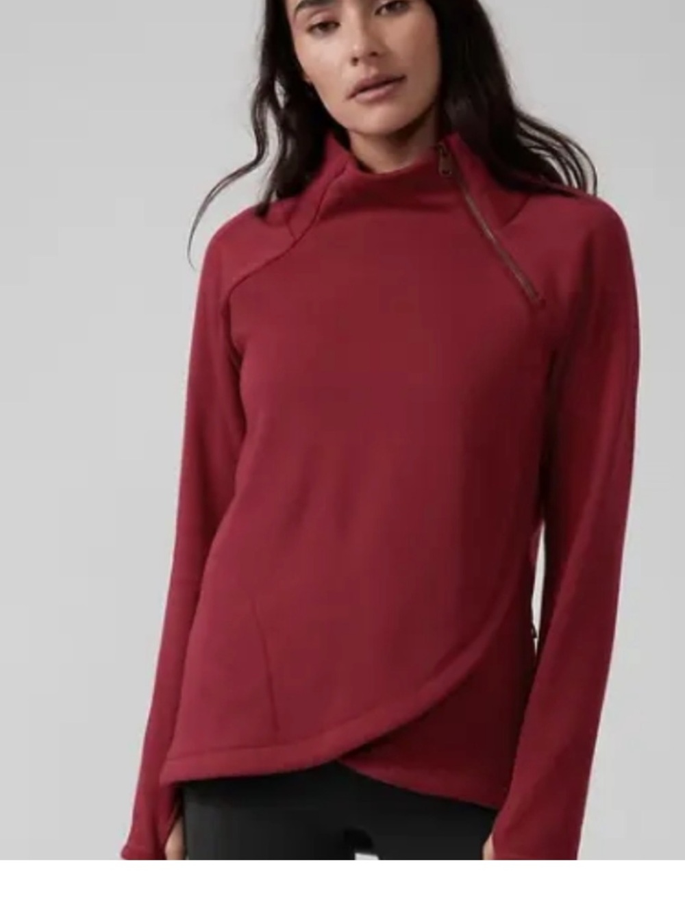 Athleta Cozy Asym Karma Sweatshirt